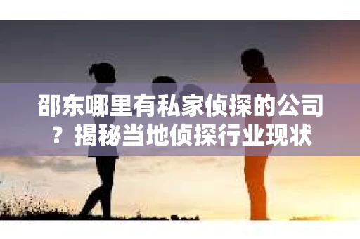 邵东哪里有私家侦探的公司？揭秘当地侦探行业现状