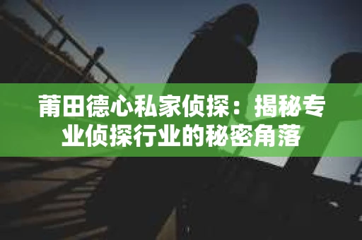 莆田德心私家侦探：揭秘专业侦探行业的秘密角落