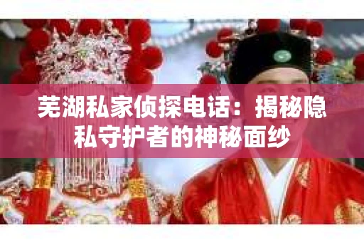 芜湖私家侦探电话：揭秘隐私守护者的神秘面纱