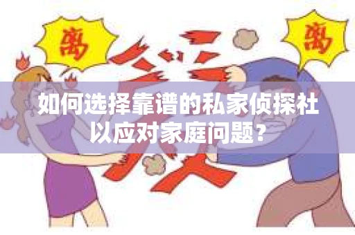 如何选择靠谱的私家侦探社以应对家庭问题？