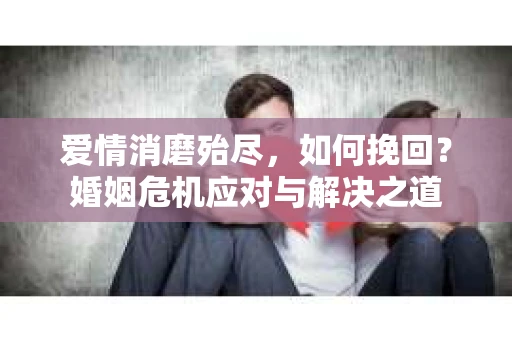 爱情消磨殆尽,如何挽回?婚姻危机应对与解决之道 爱情消磨殆尽,如何挽回?婚姻危机应对与解决之道