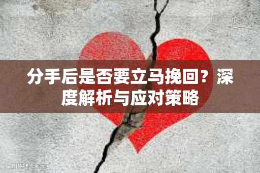 分手后是否要立马挽回？深度解析与应对策略